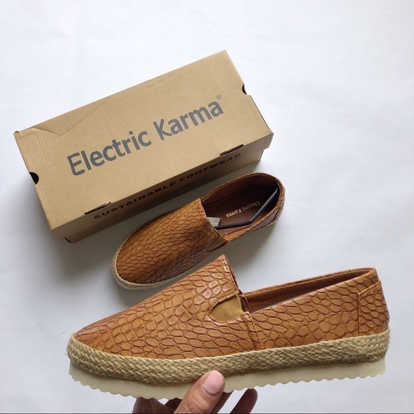 NEW Electric Karma Lulu Espadrille Camel Snakeskin Size 7 NWT - Picture 2 of 7